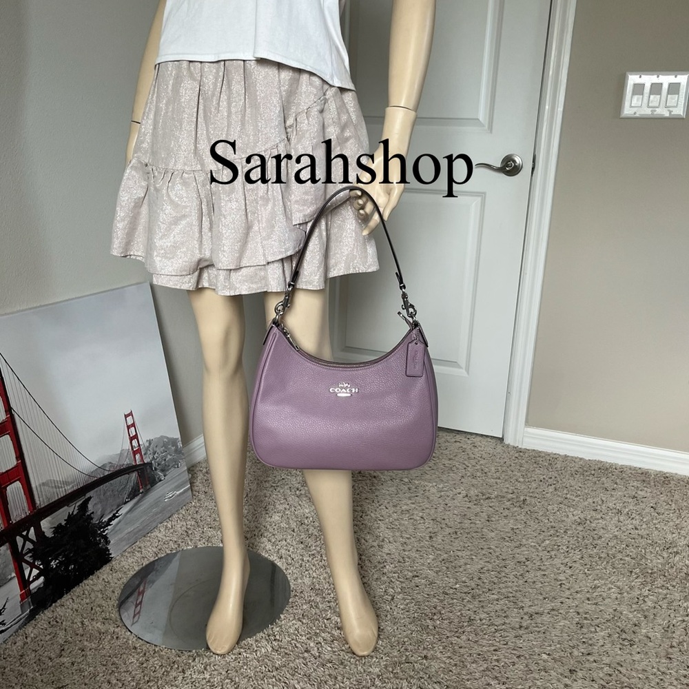 ✅Coach Teri Hobo Bag In Refined Pebble Leather - Picture 7 of 13